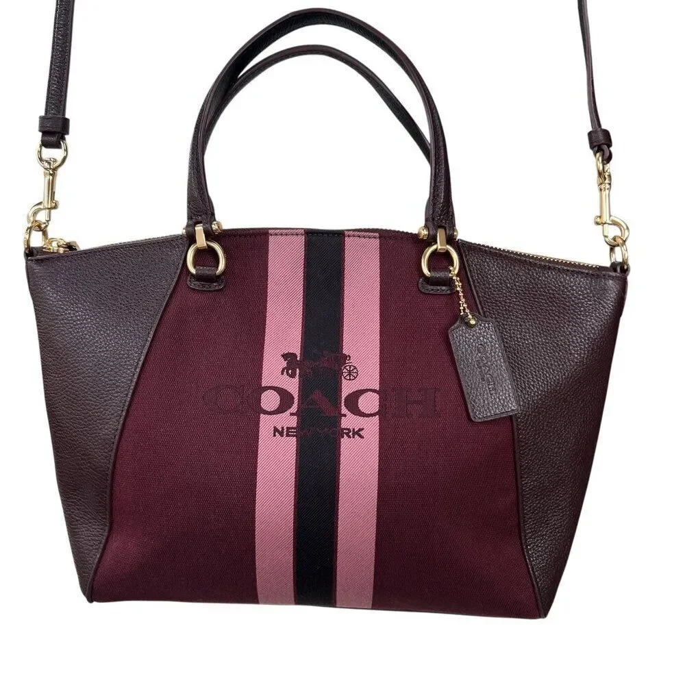 Coach NWOT Prairie Horse and Carriage Canvas Crossbody Convertible Satchel